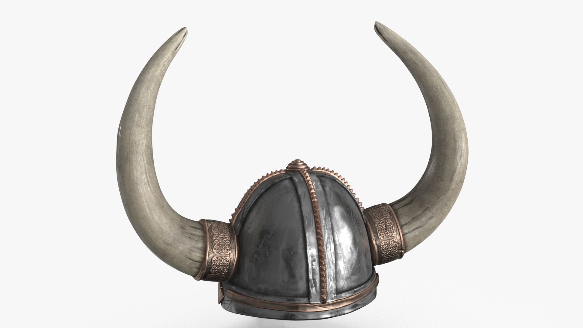 Viking Helmet Low-poly 3D model_6