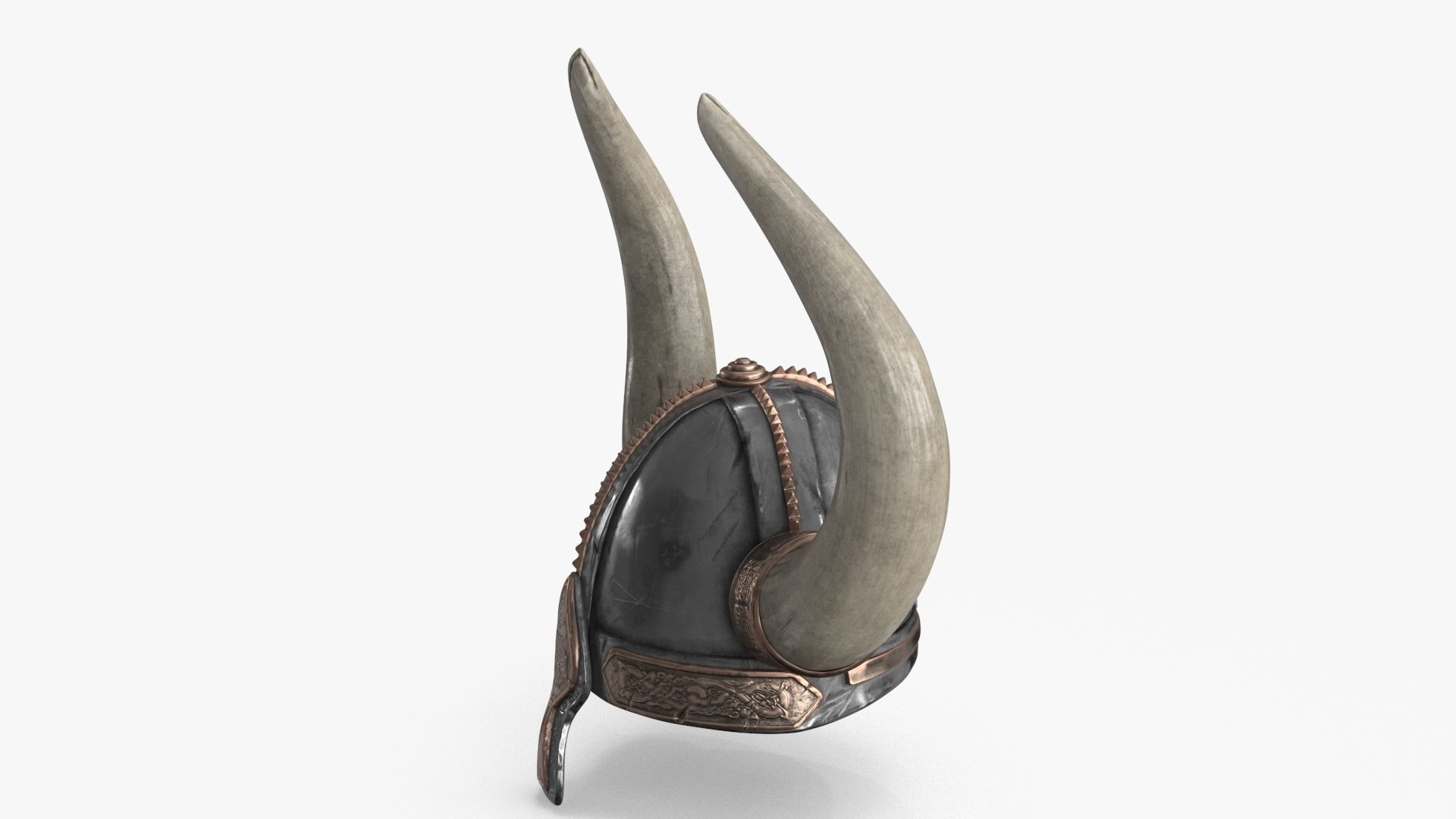 Viking Helmet Low-poly 3D model_4