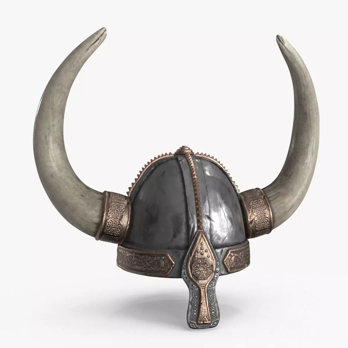 Viking Helmet Low-poly 3D model_0