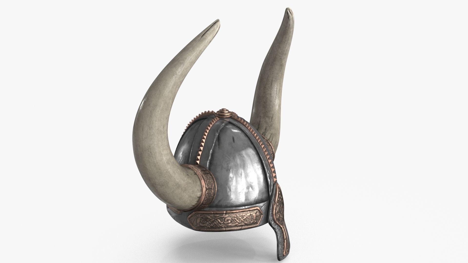 Viking Helmet Low-poly 3D model_9