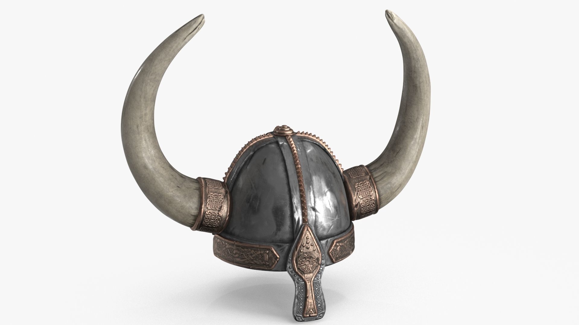 Viking Helmet Low-poly 3D model_2
