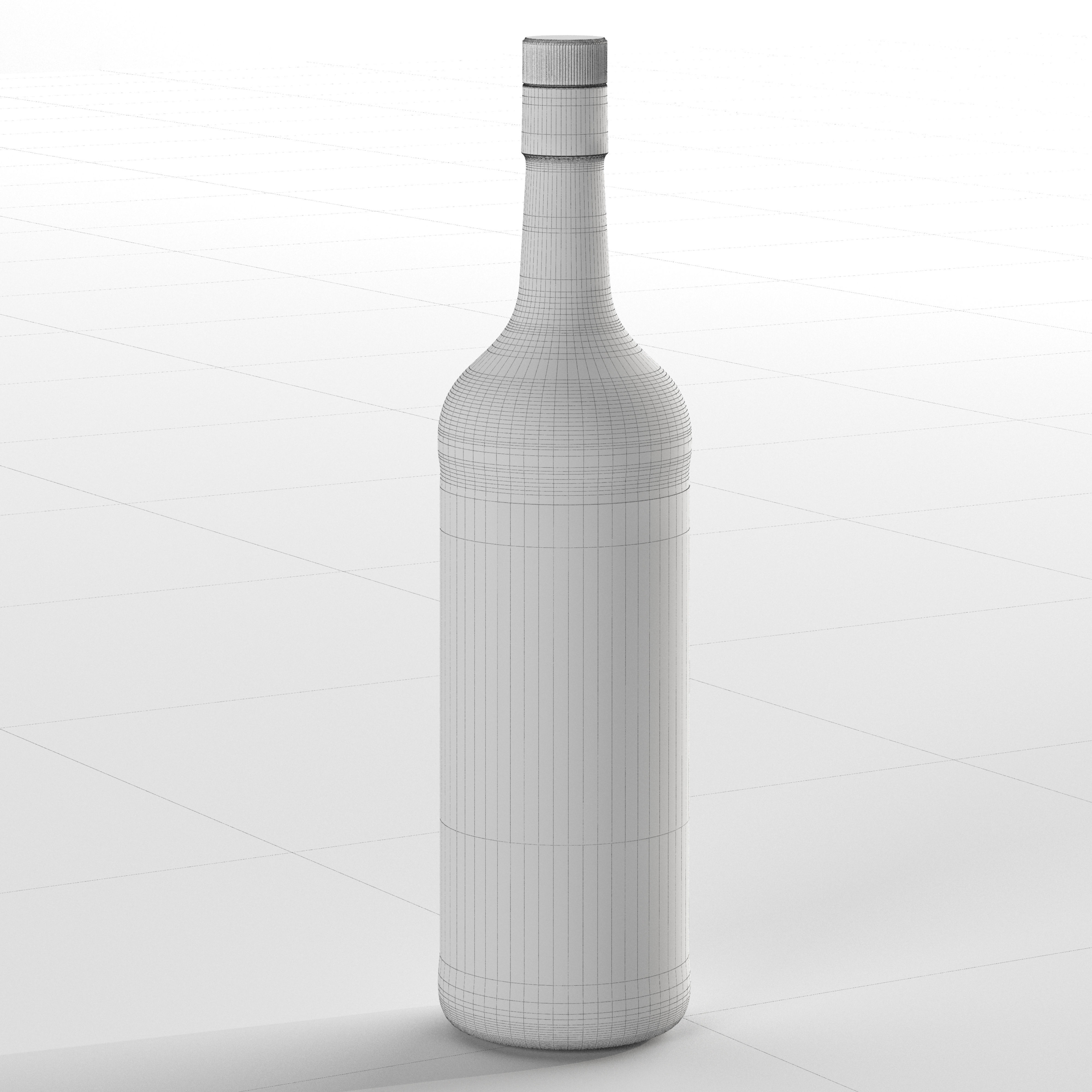 Set of 5 kinds of whiskey bottles 3D model_11