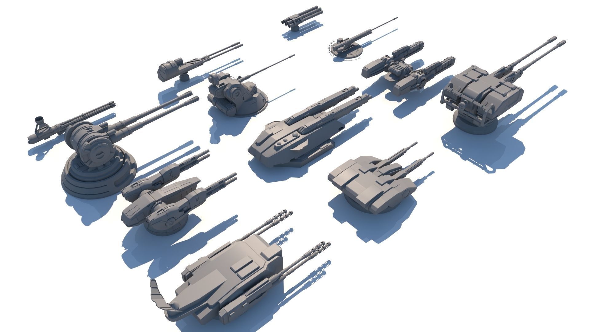 Sci-fi Guns Set model 3D model_14