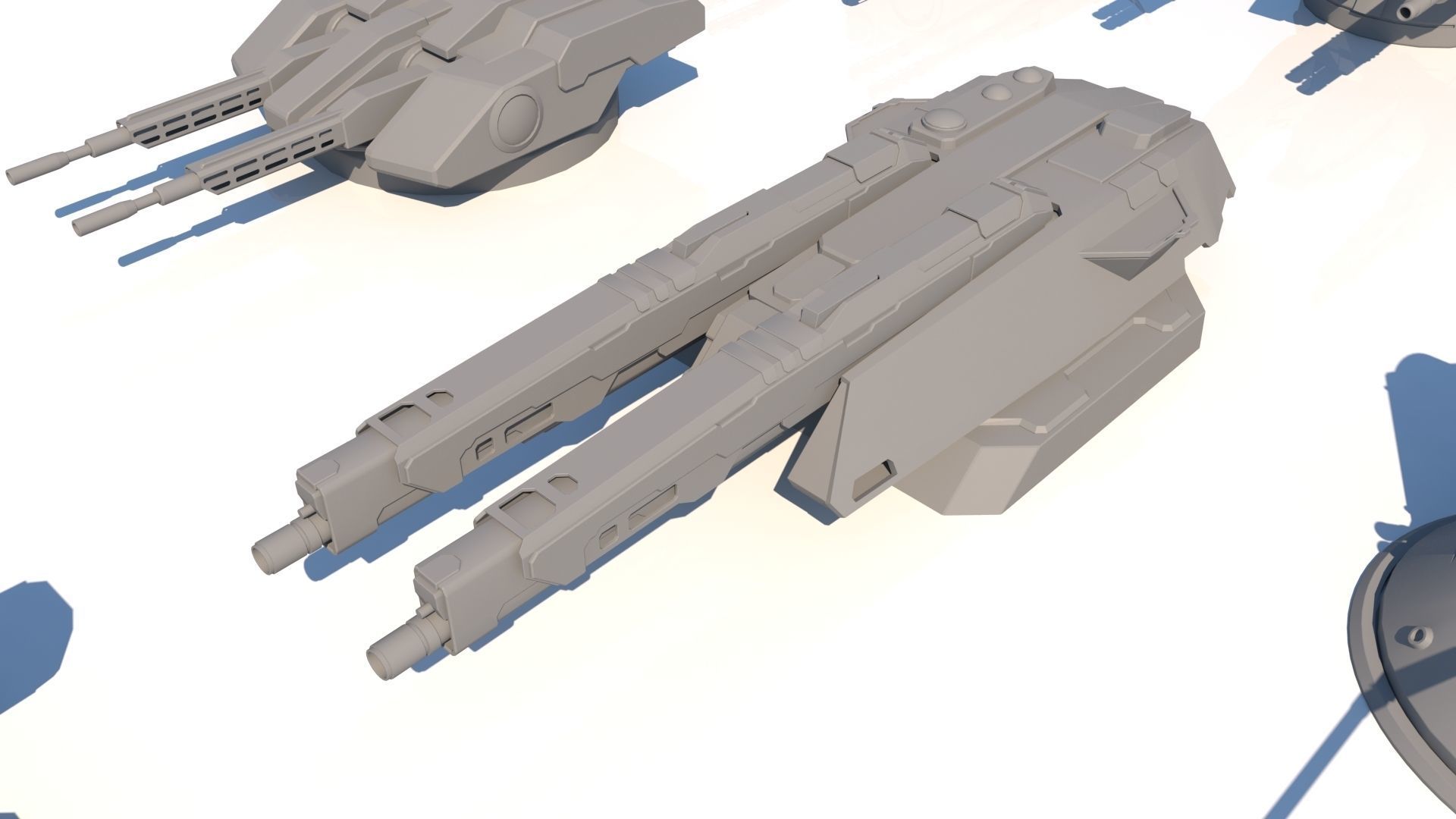 Sci-fi Guns Set model 3D model_9