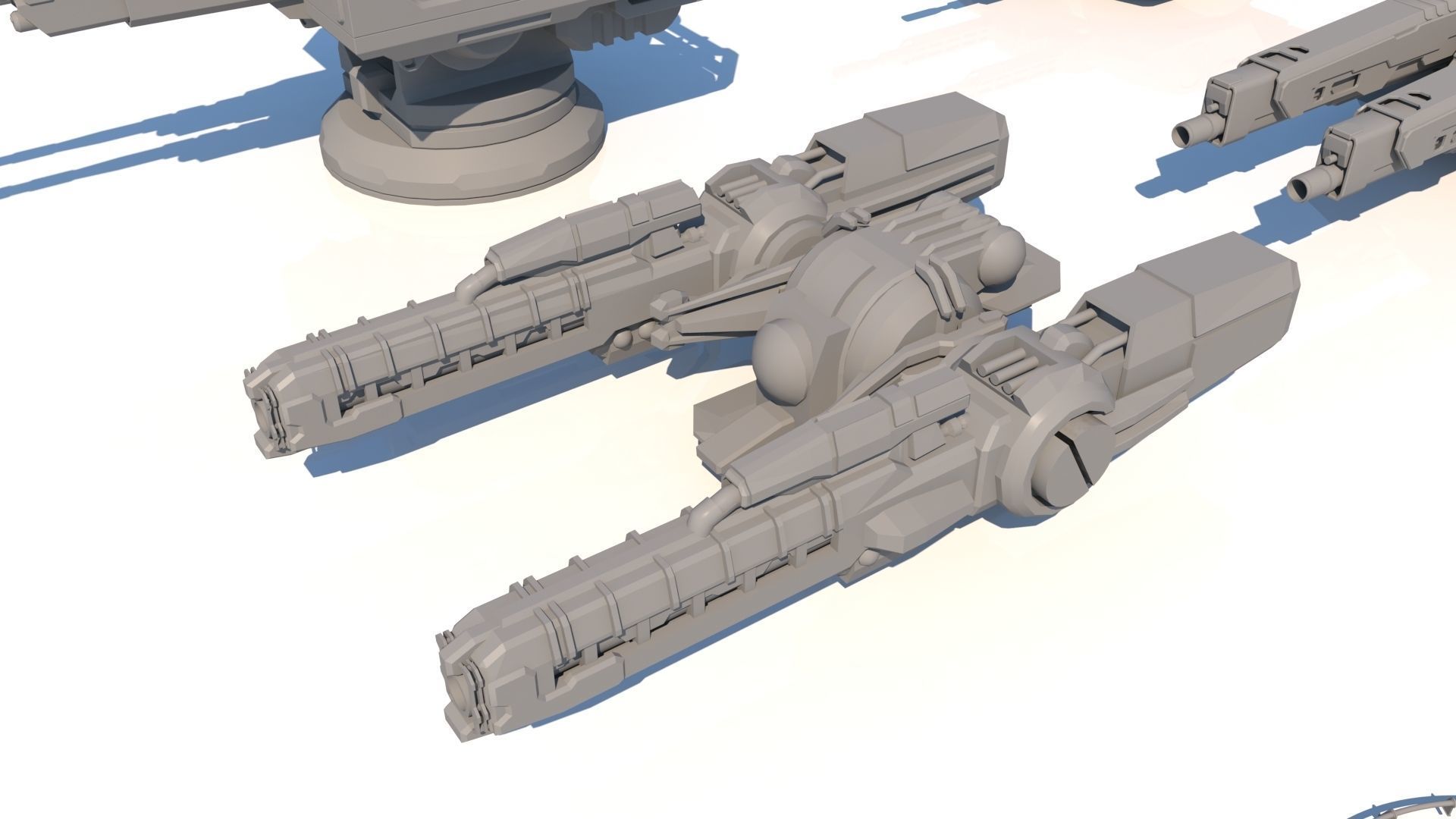 Sci-fi Guns Set model 3D model_8