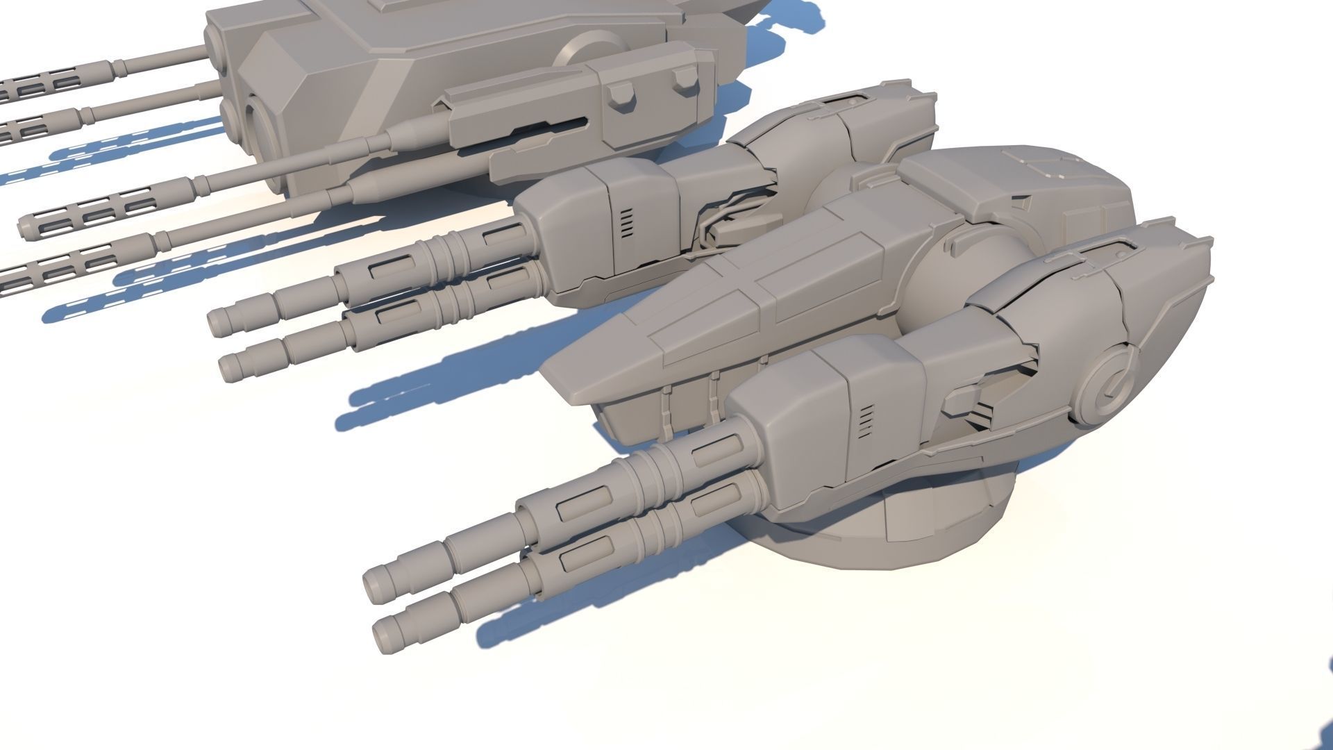 Sci-fi Guns Set model 3D model_10