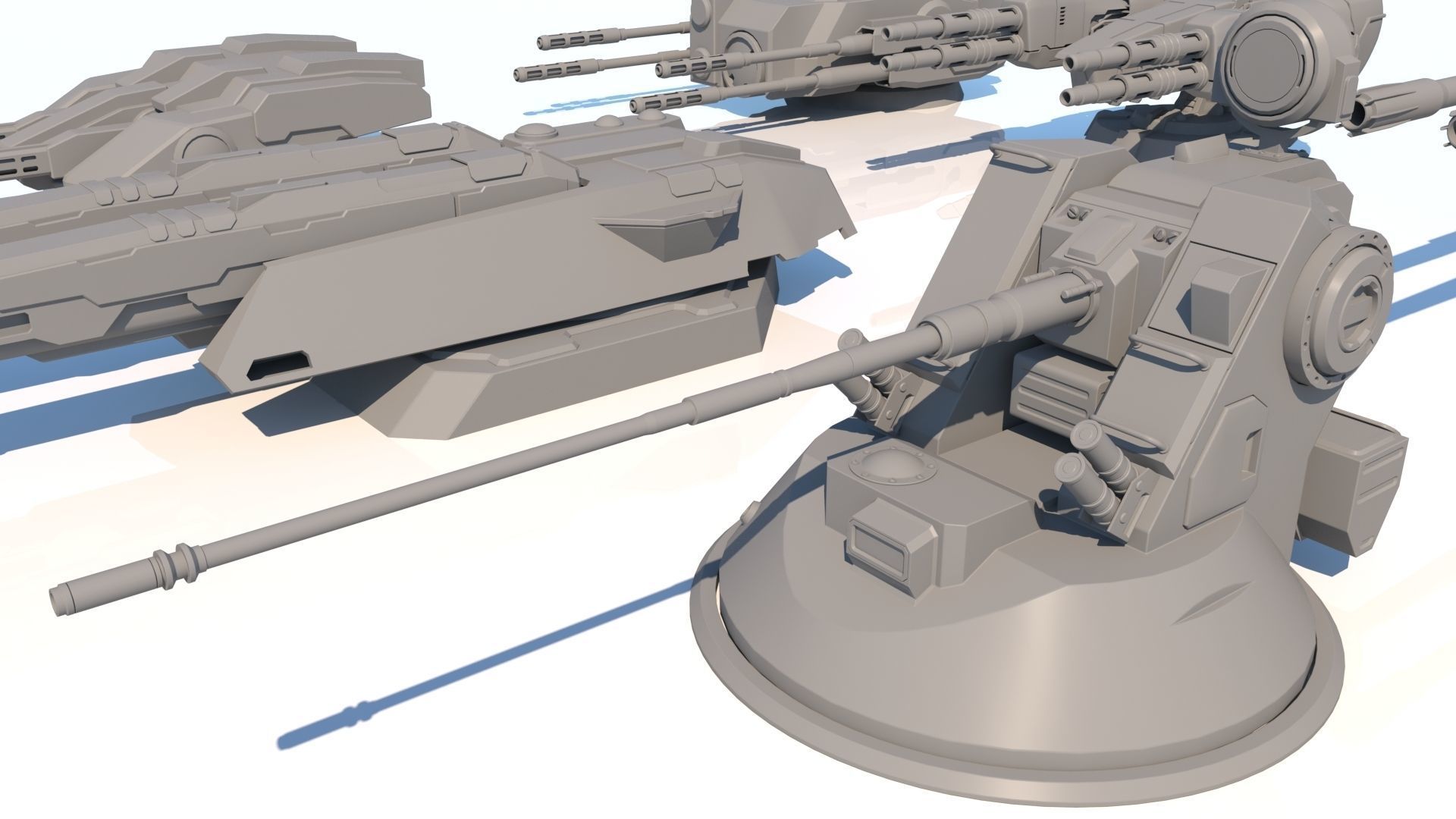 Sci-fi Guns Set model 3D model_6