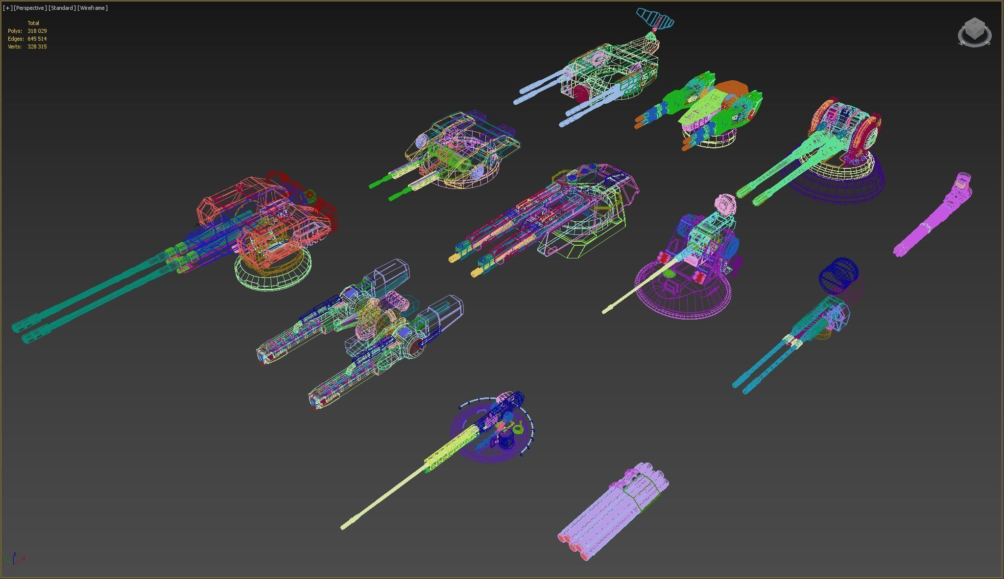 Sci-fi Guns Set model 3D model_15