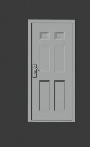 Room door 3D model_4