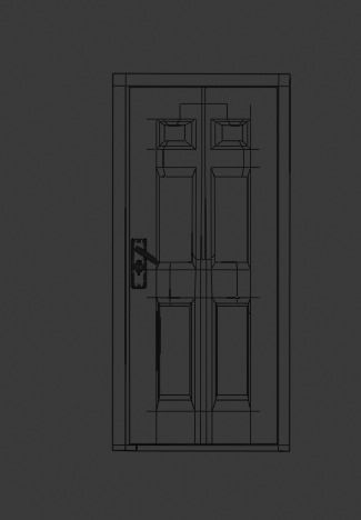 Room door 3D model_5