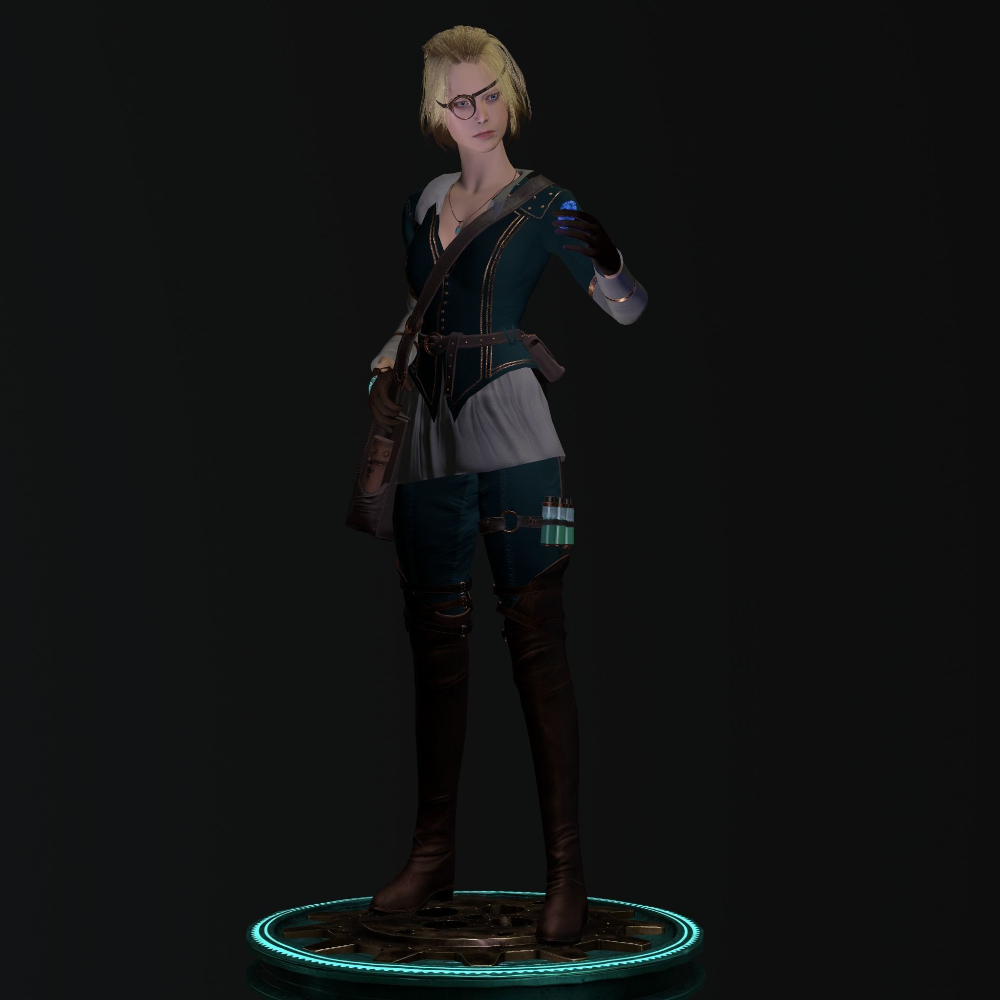 Alchemist Low-poly 3D model_10