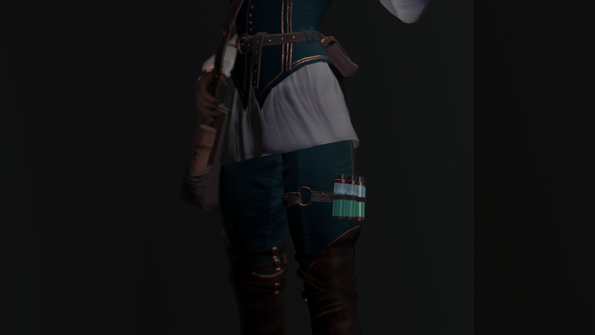 Alchemist Low-poly 3D model_7