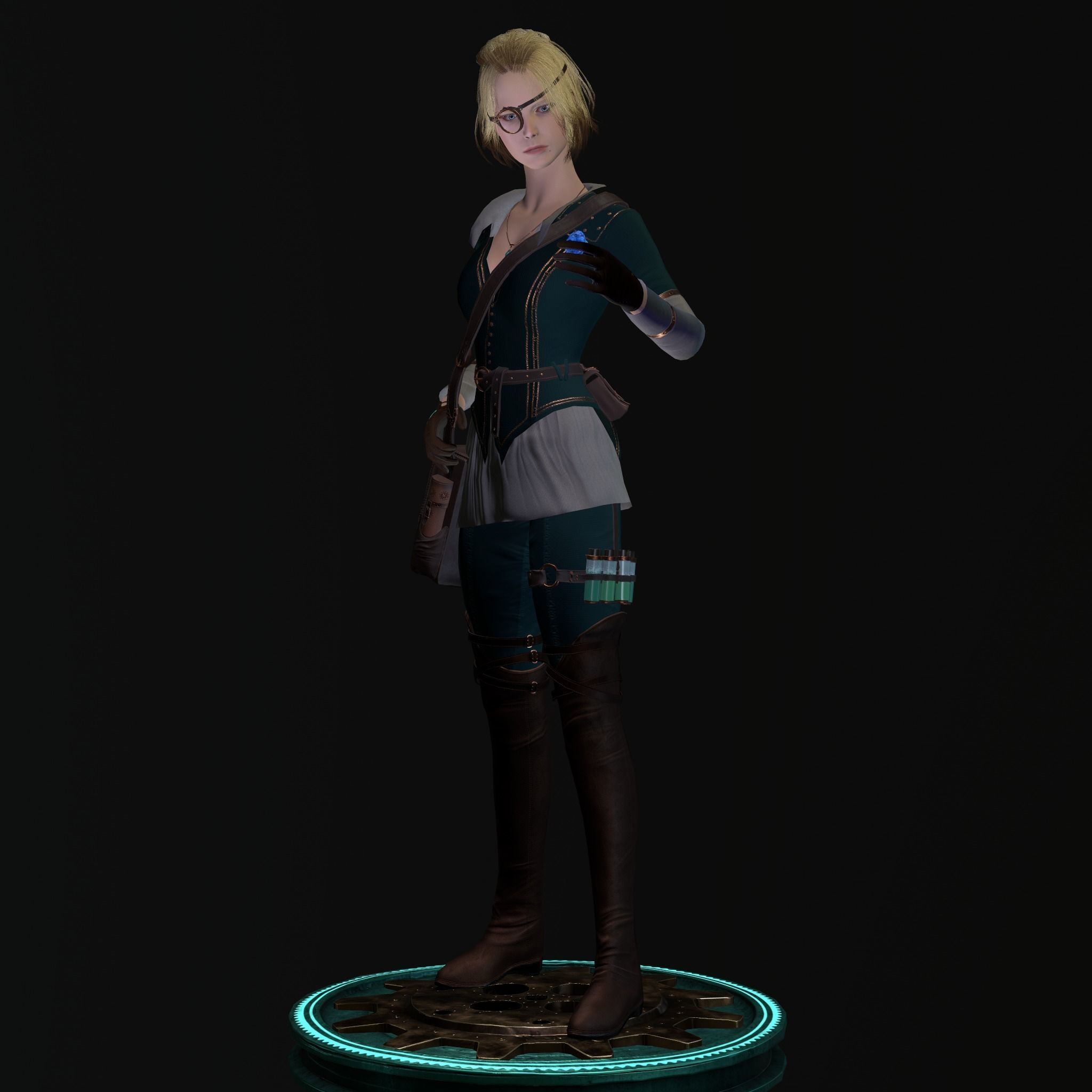 Alchemist Low-poly 3D model_15