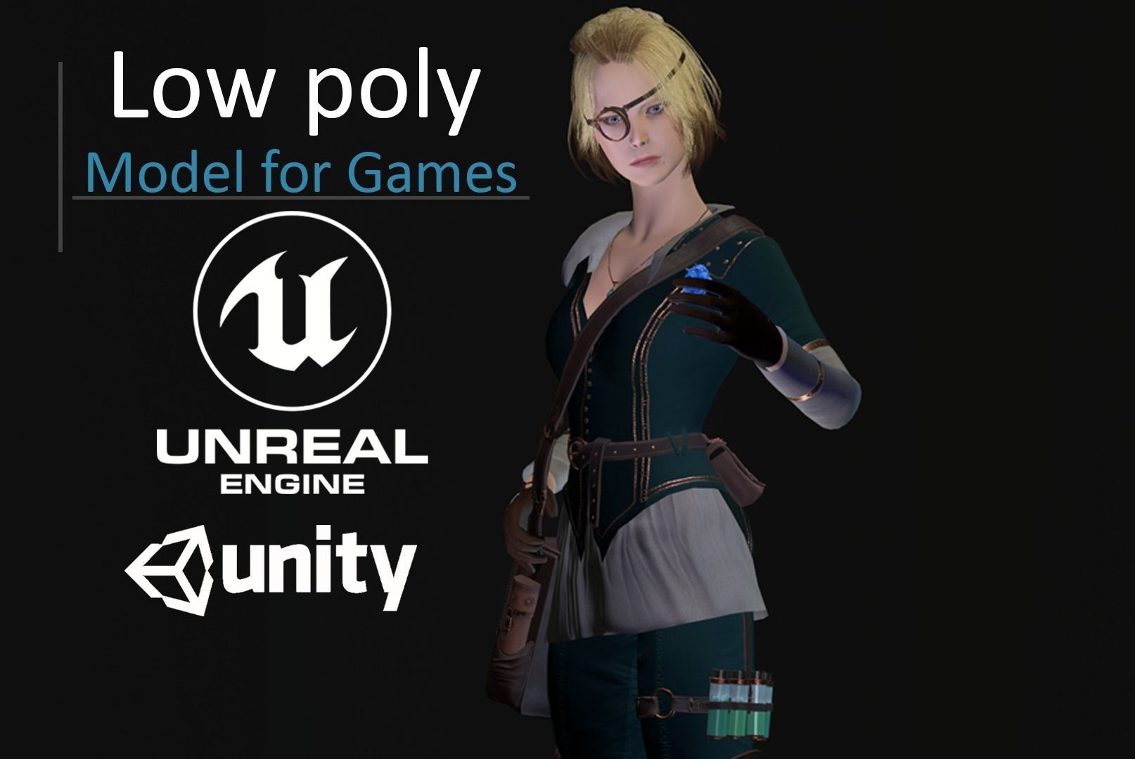 Alchemist Low-poly 3D model_0