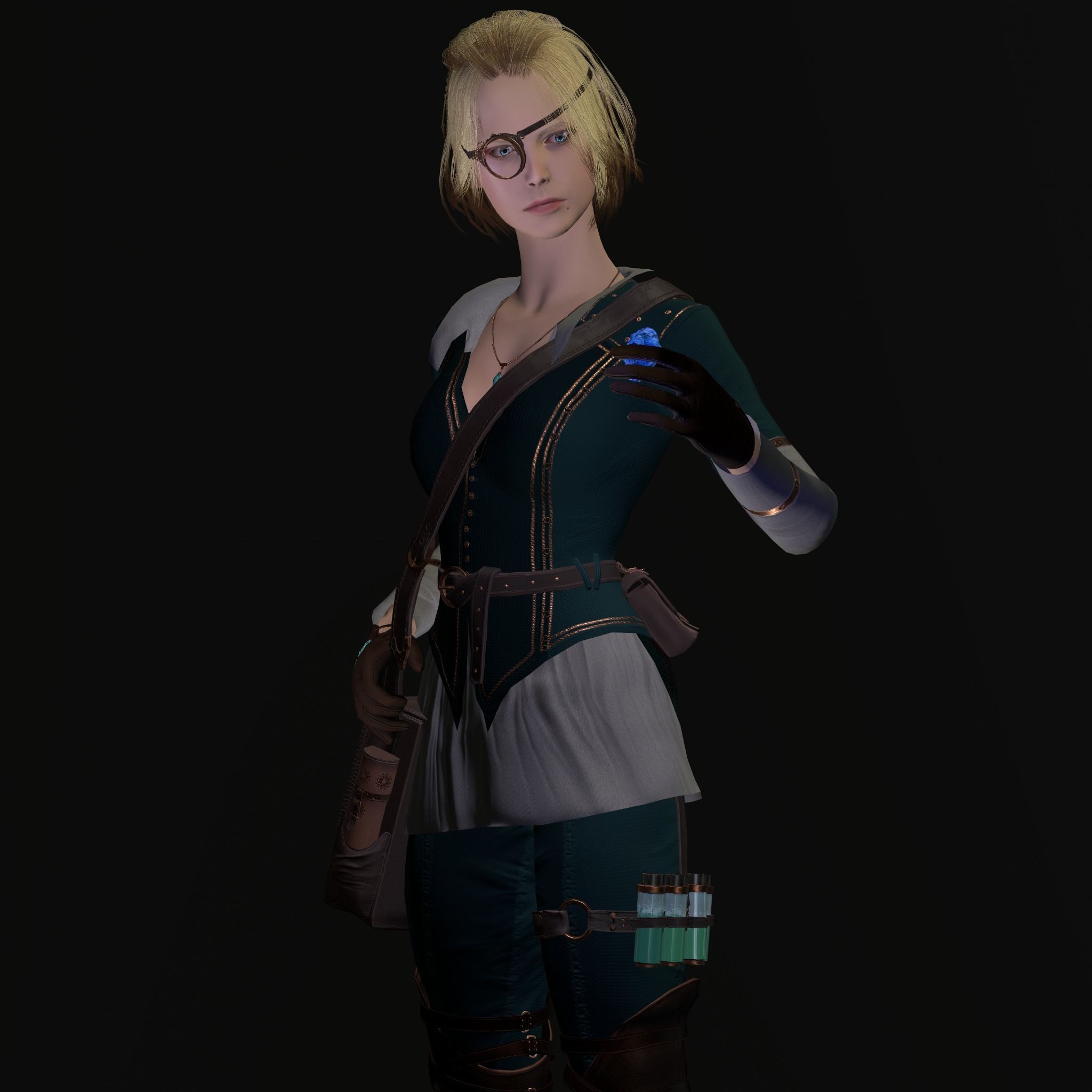 Alchemist Low-poly 3D model_3