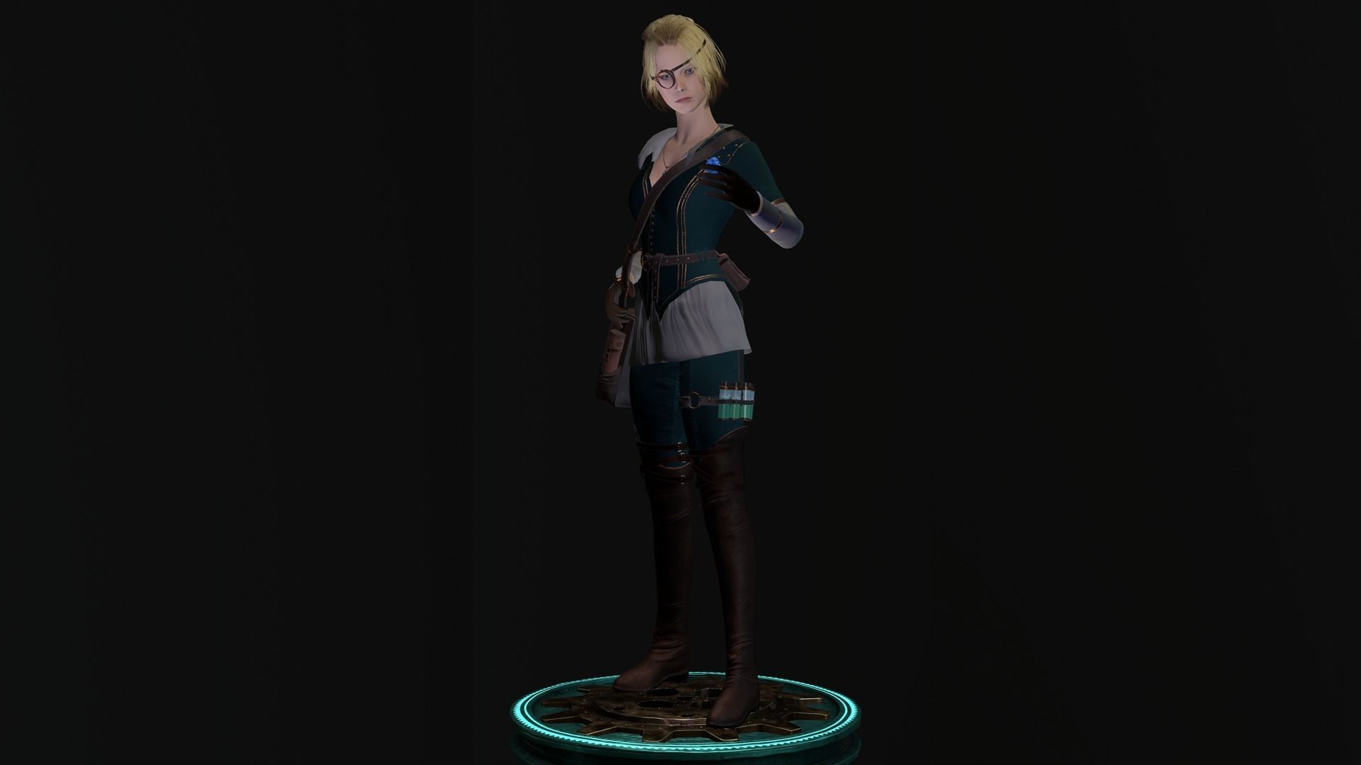 Alchemist Low-poly 3D model_4