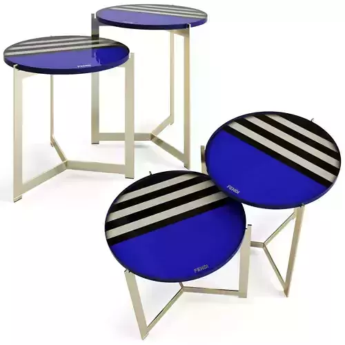 Fendi Casa Ripple Pequin Coffee Tables