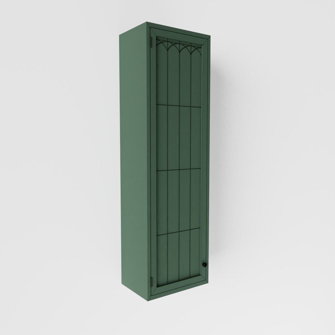 Green Cottage Kitchen Wall Cabinet 3D model_5