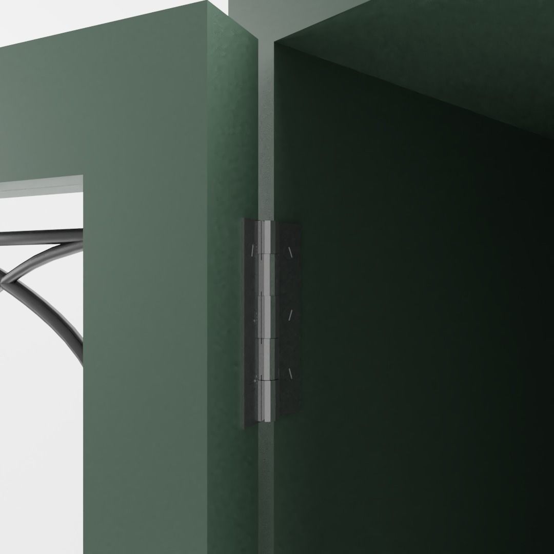 Green Cottage Kitchen Wall Cabinet 3D model_3