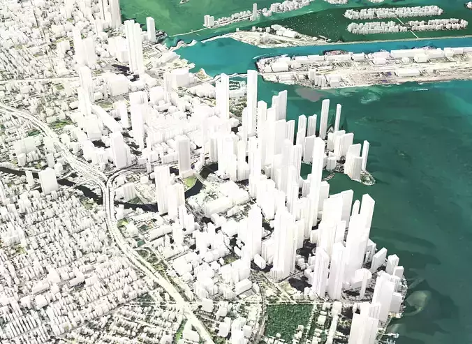 City Miami Florida USA cityscape 3D model