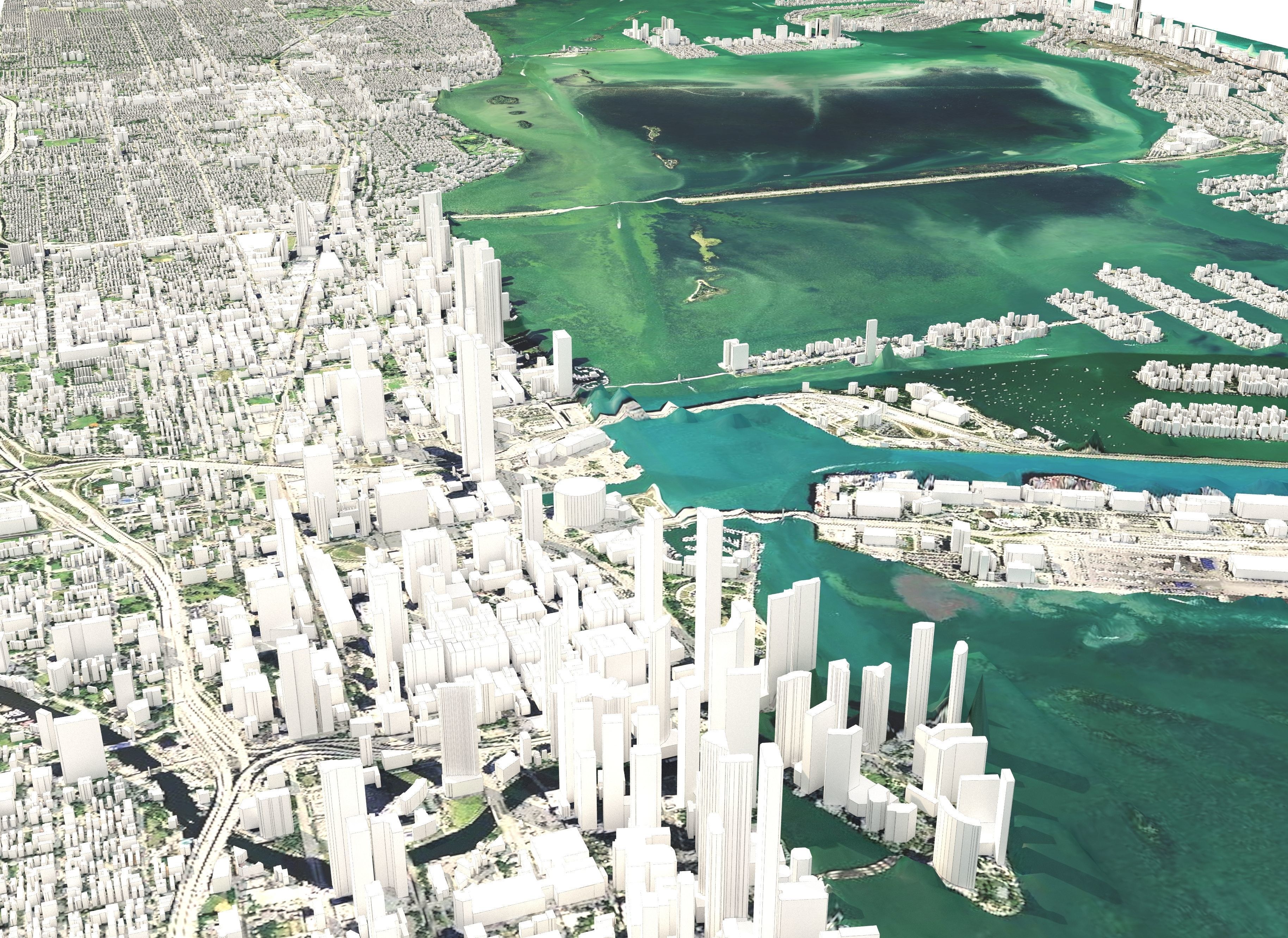 City Miami Florida USA cityscape 3D model_2