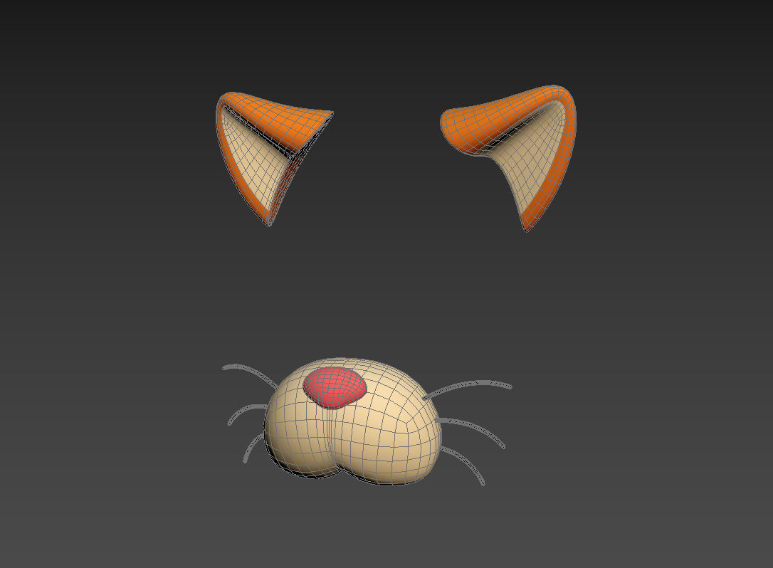 Cat Face 3D model_16