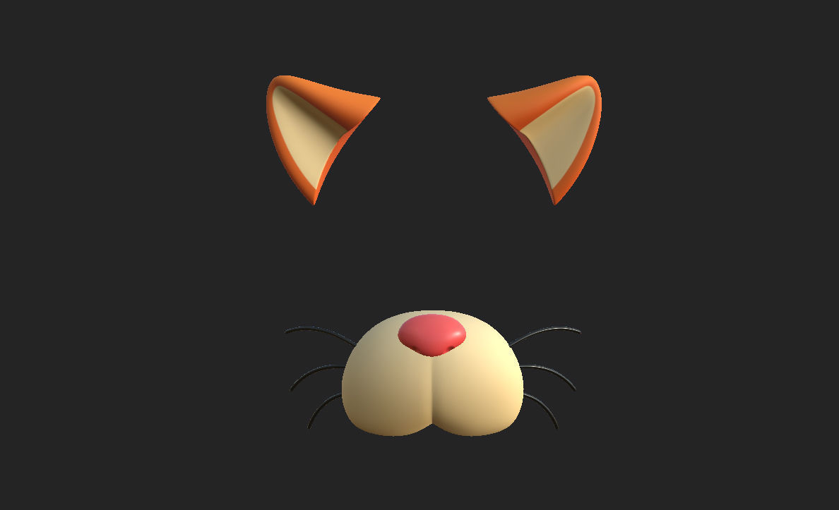 Cat Face 3D model_11