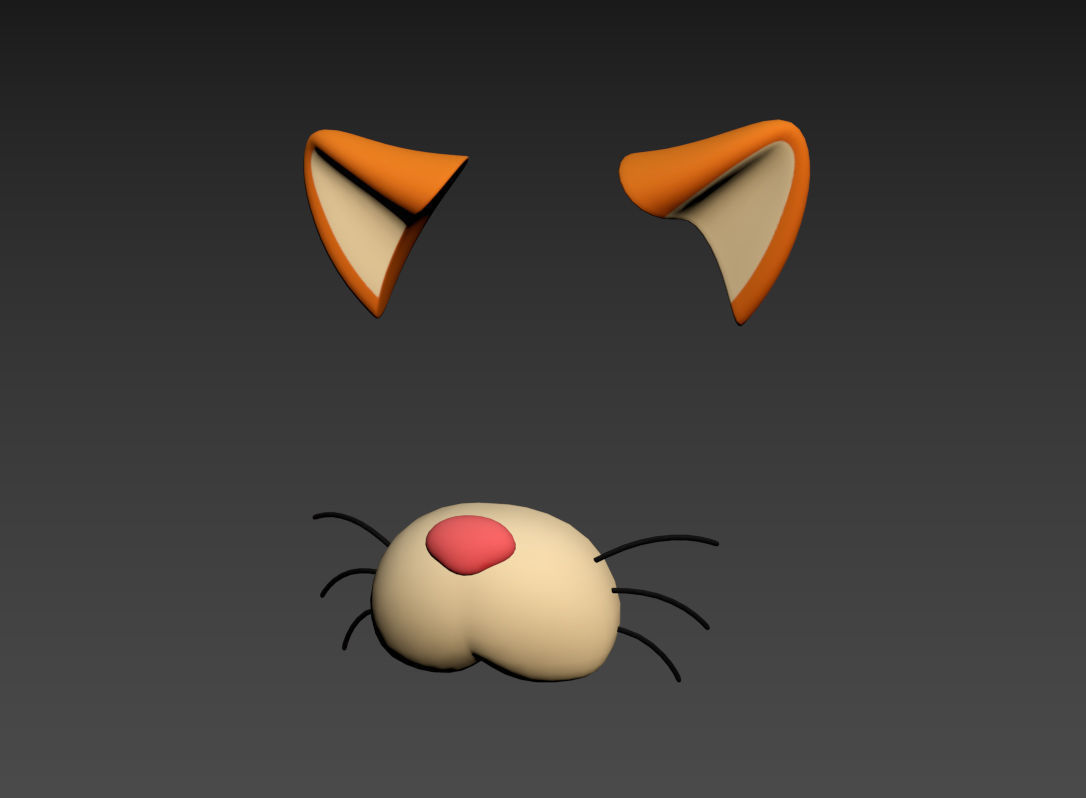 Cat Face 3D model_14