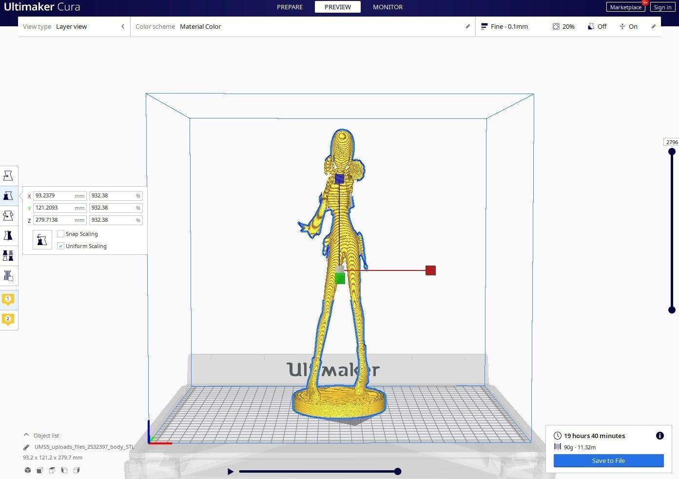 fairy tail character - lucy high poly low poly model 3D print model_3