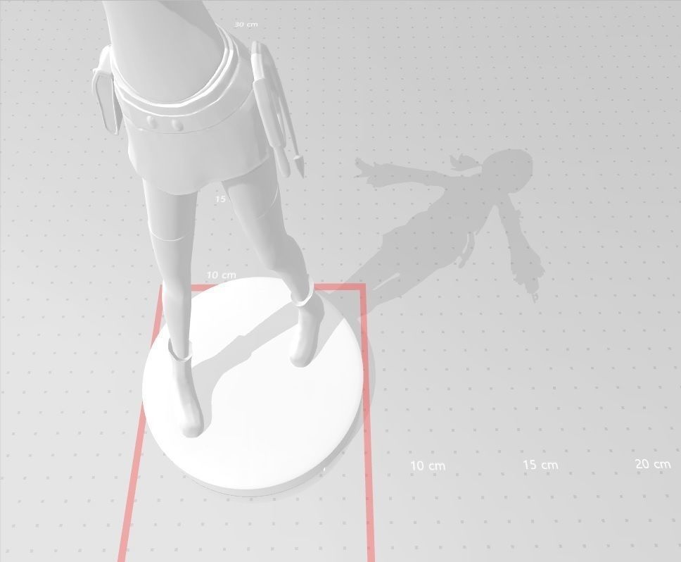 fairy tail character - lucy high poly low poly model 3D print model_7