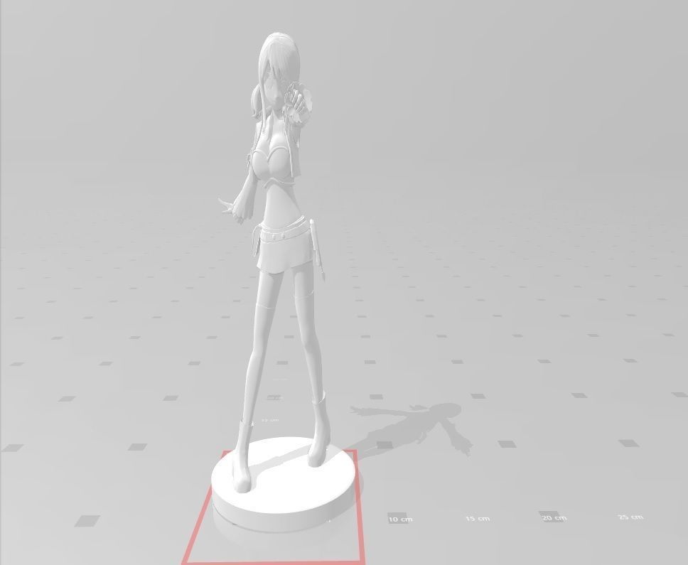 fairy tail character - lucy high poly low poly model 3D print model_6