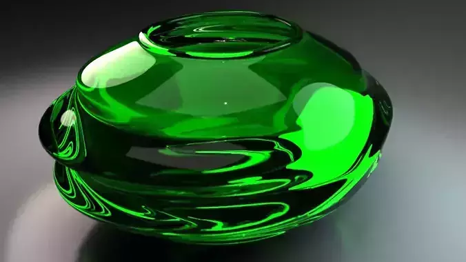 Green spiral vase  3D model