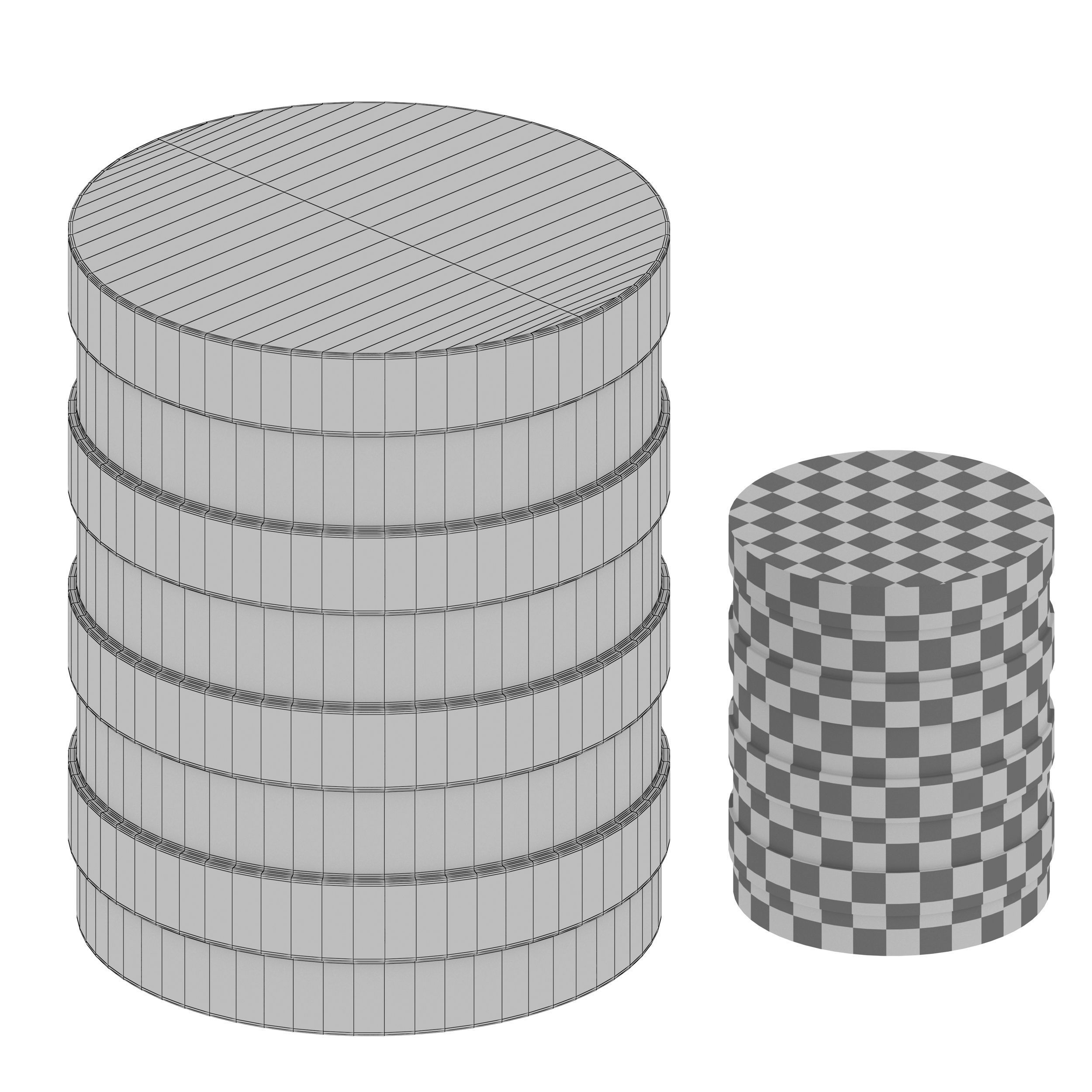 Inez Drum End Table Crate and Barrel 3D model_5