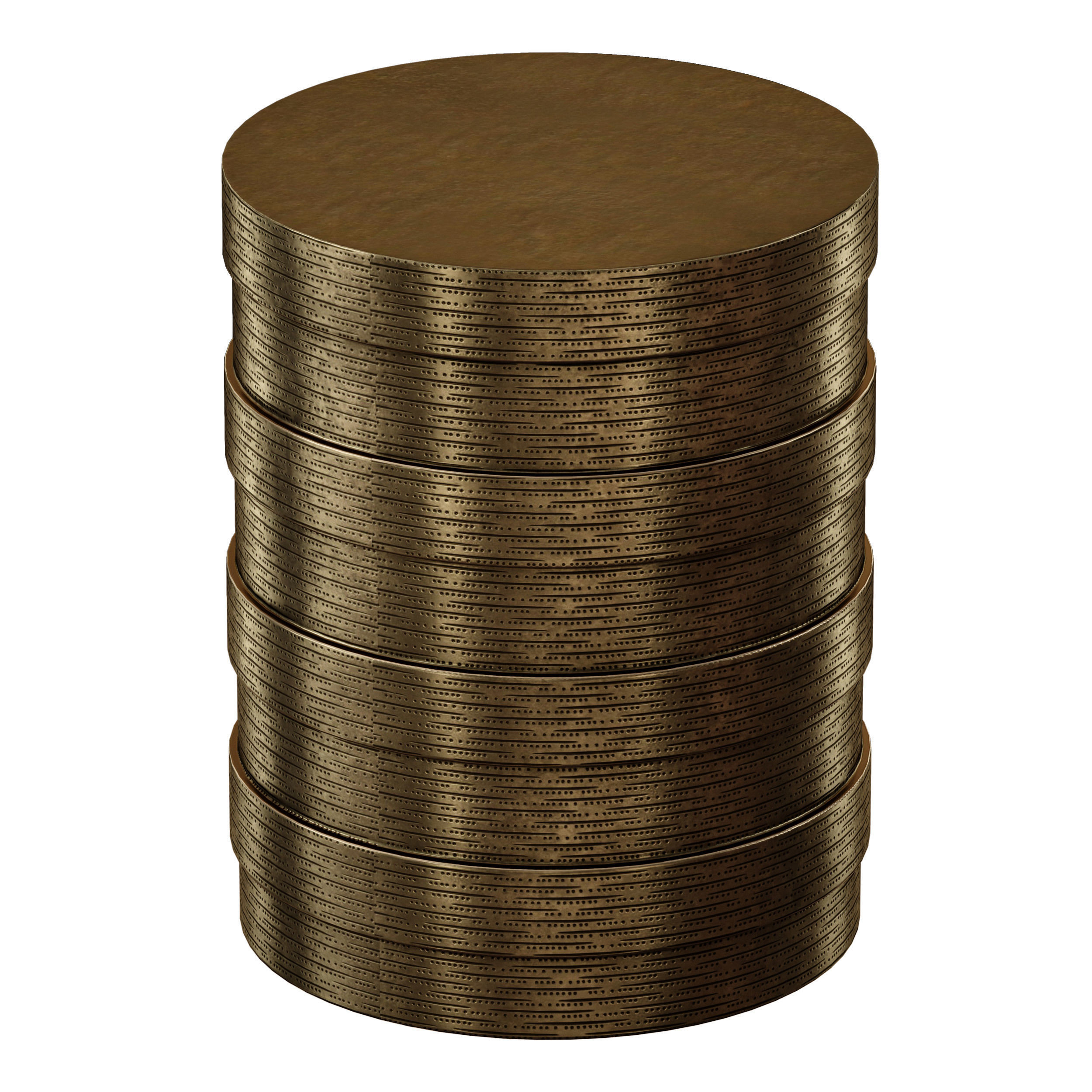 Inez Drum End Table Crate and Barrel 3D model_3