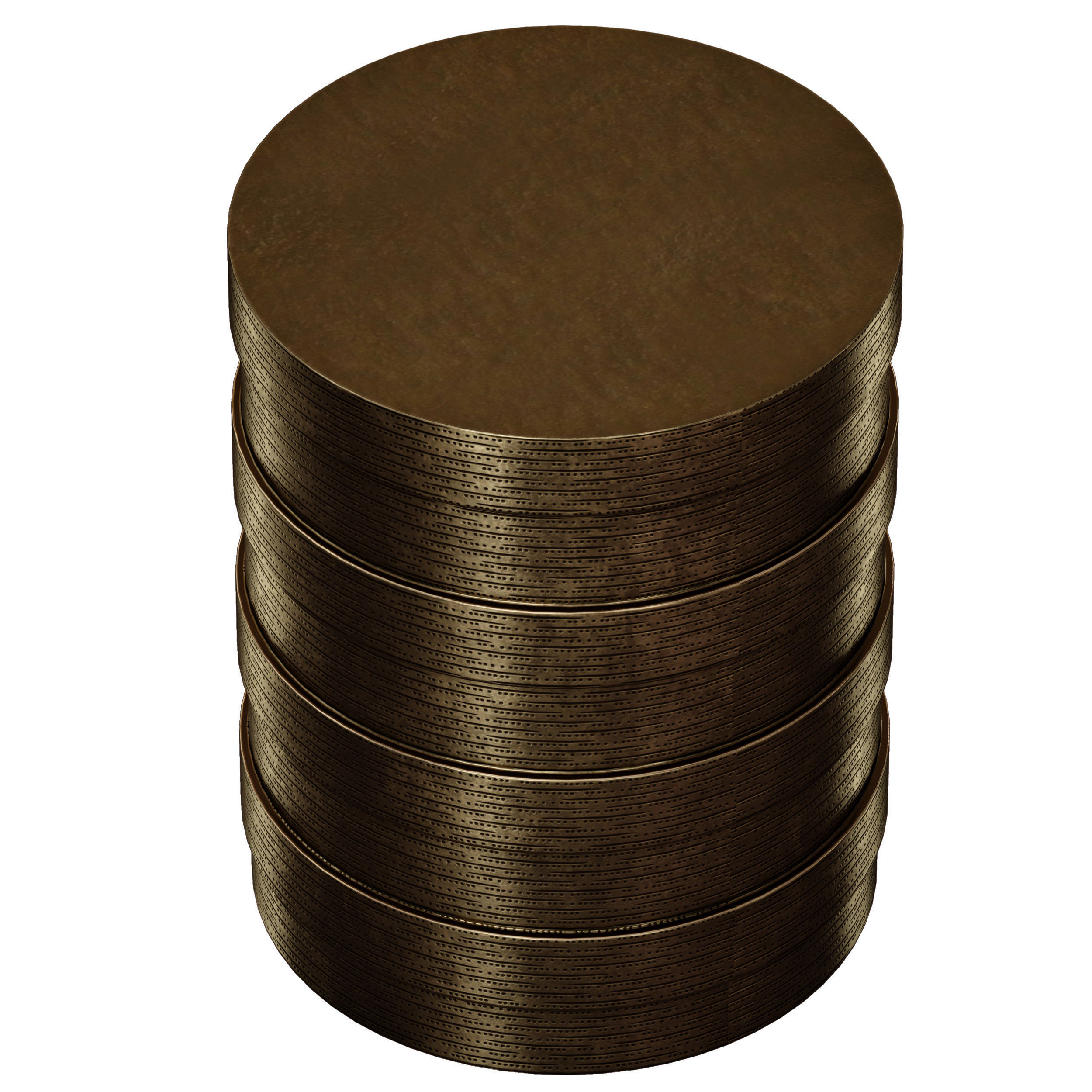 Inez Drum End Table Crate and Barrel 3D model_2