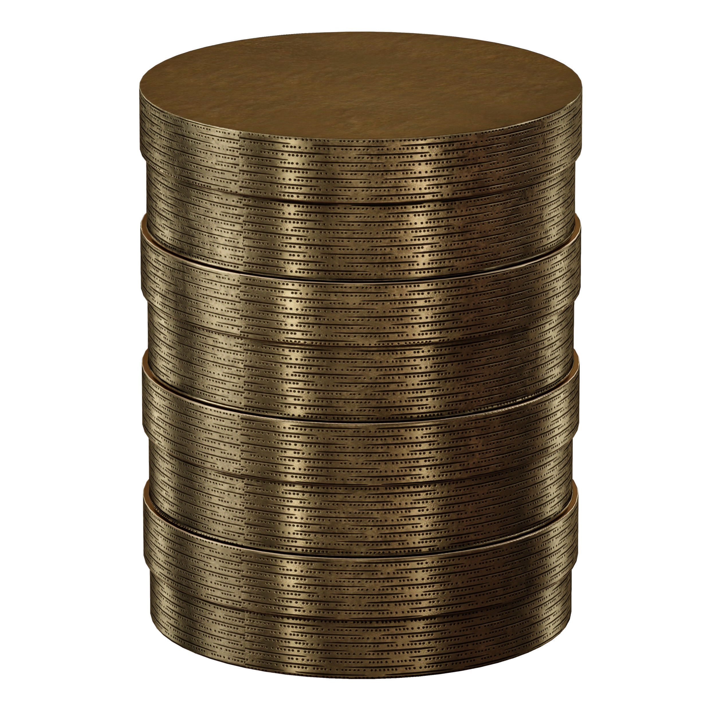 Inez Drum End Table Crate and Barrel 3D model_4