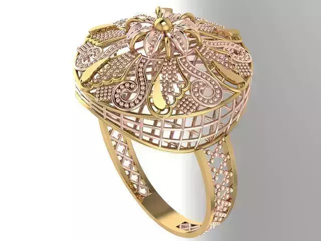 Ring With Full Worked 4 3D print model