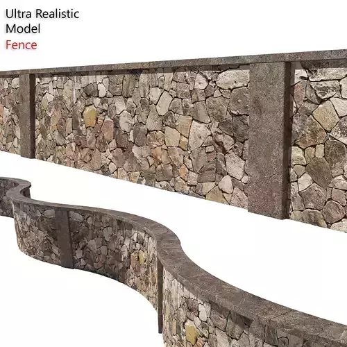 Ultra realistic Stone fence