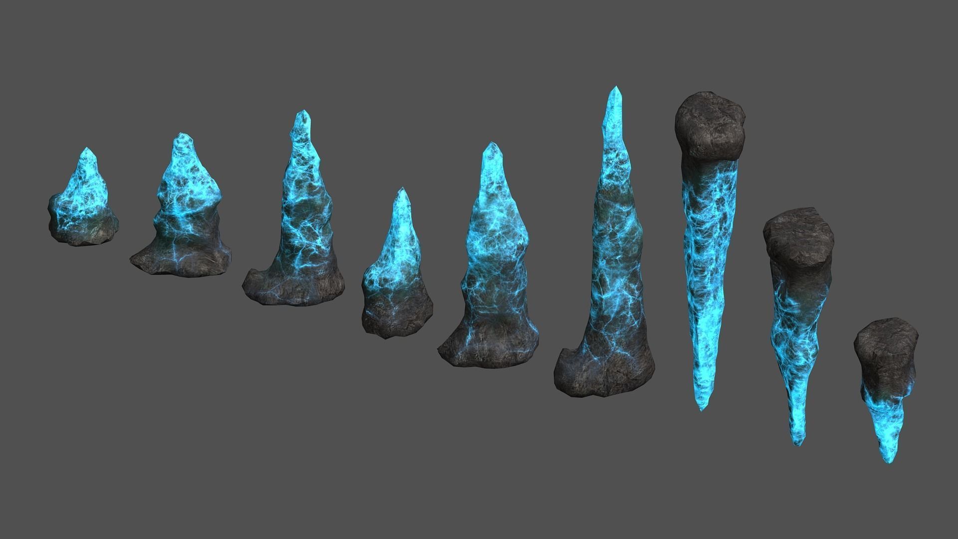 Stalagmite Set - Energy 3D model_3