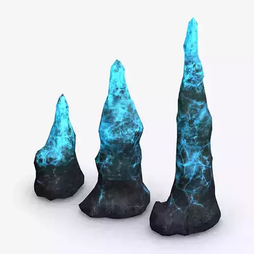 Stalagmite Set - Energy 3D model