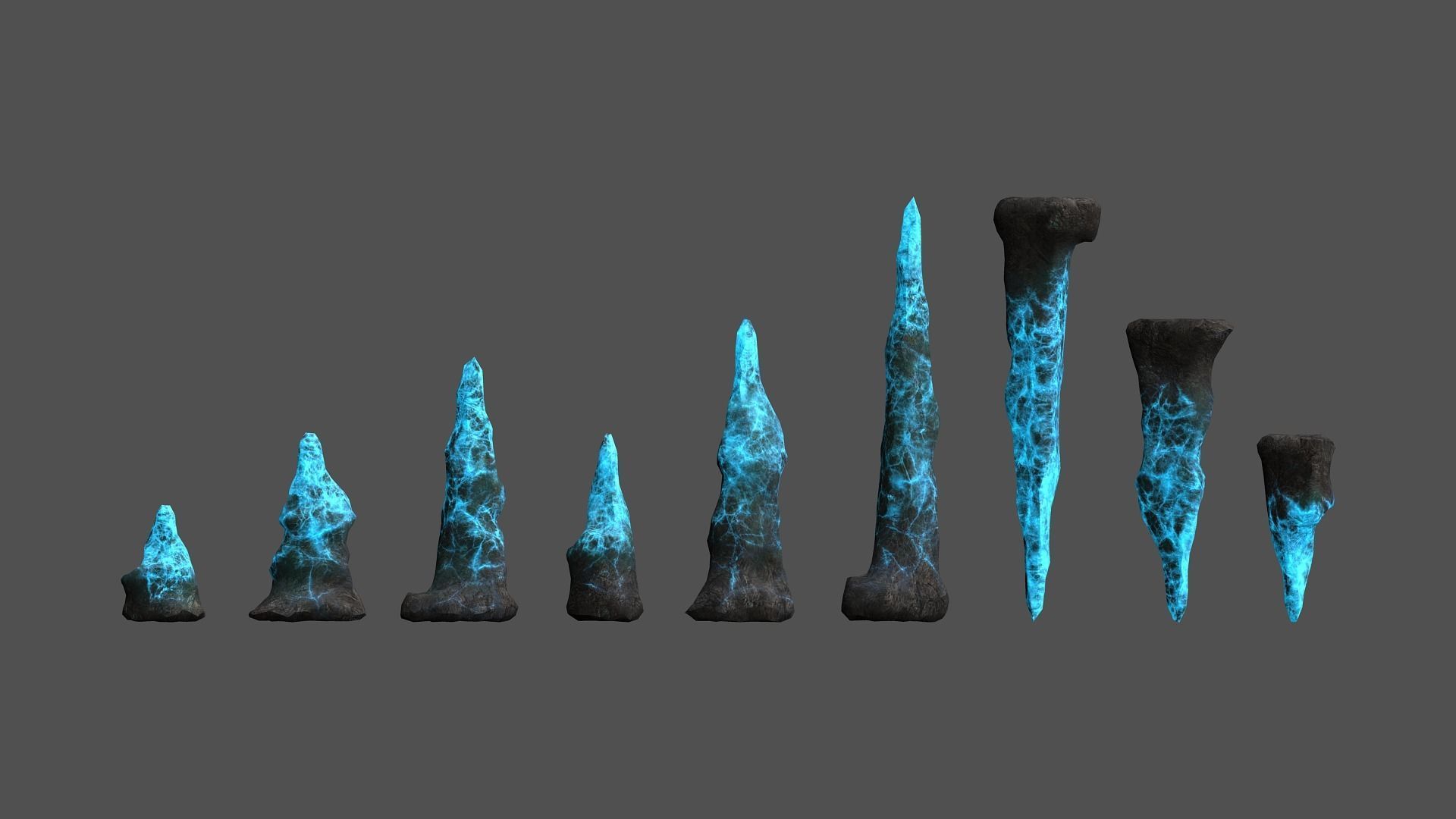Stalagmite Set - Energy 3D model_1