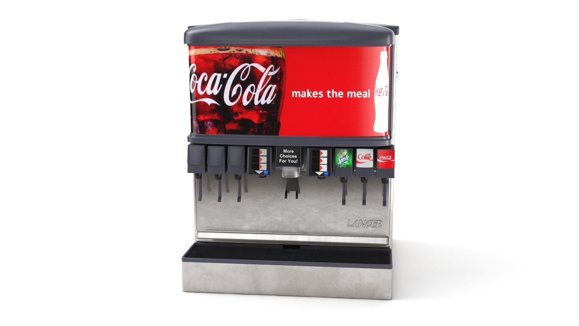 12 Flavor Ice and Beverage Soda Fountain 3D model_31