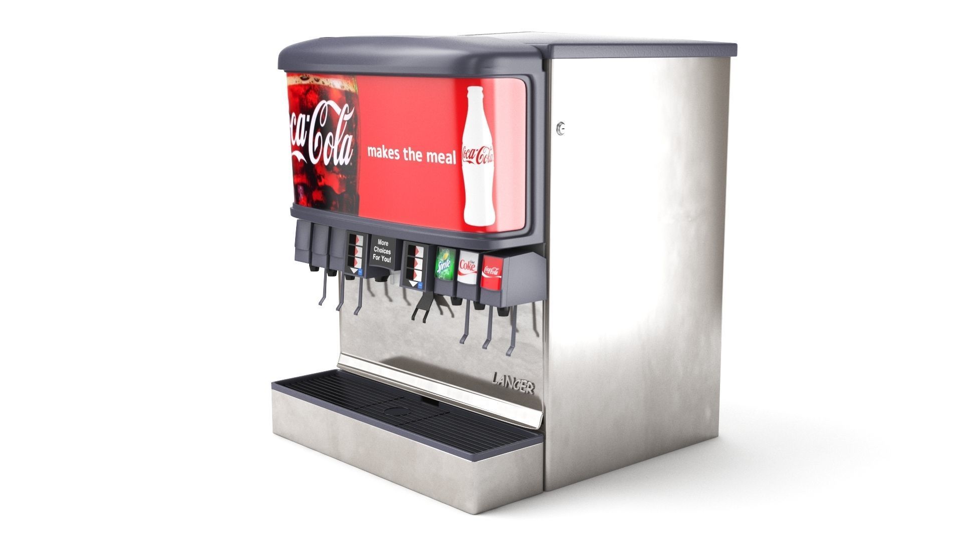 12 Flavor Ice and Beverage Soda Fountain 3D model_29