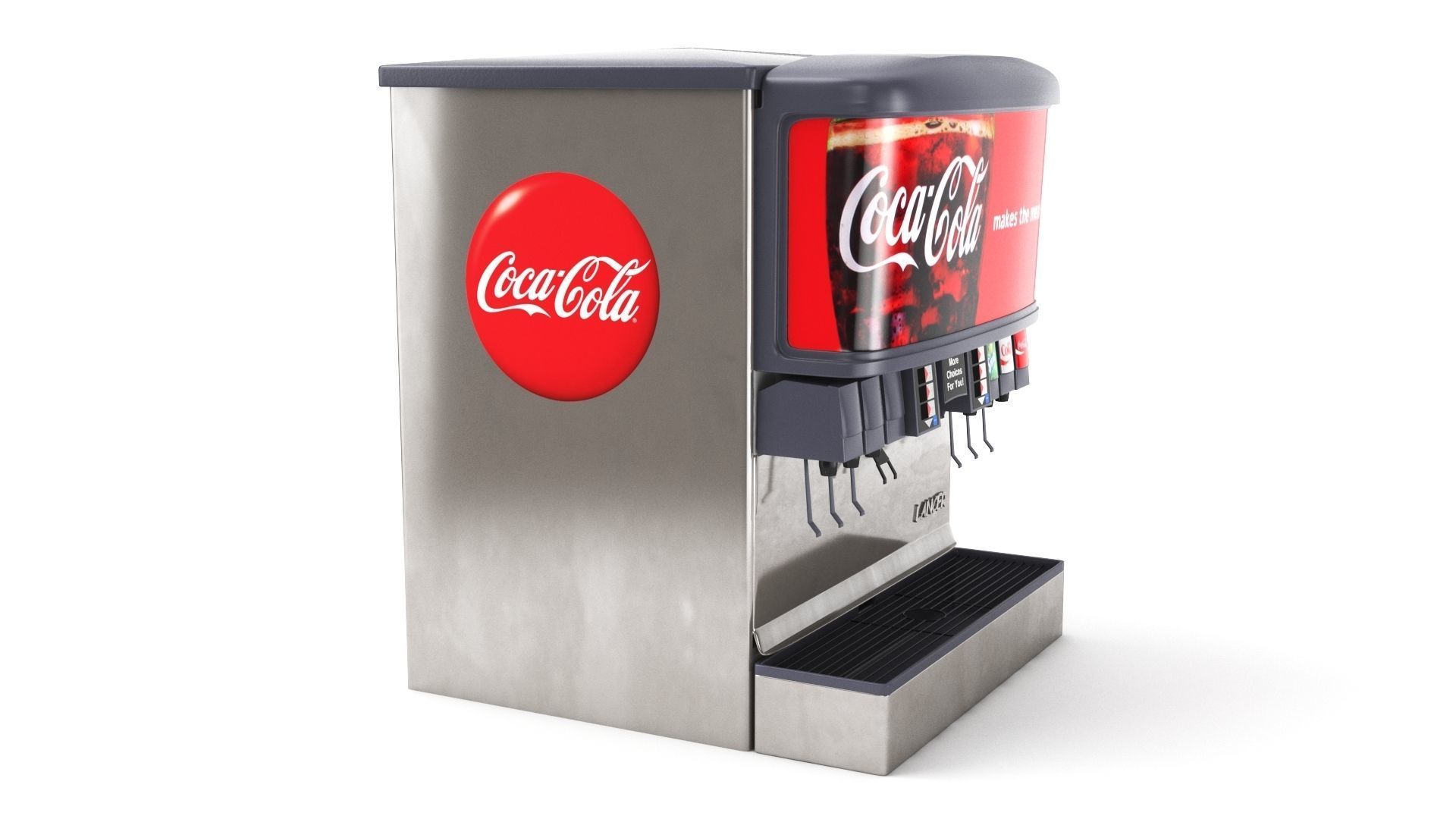 12 Flavor Ice and Beverage Soda Fountain 3D model_17