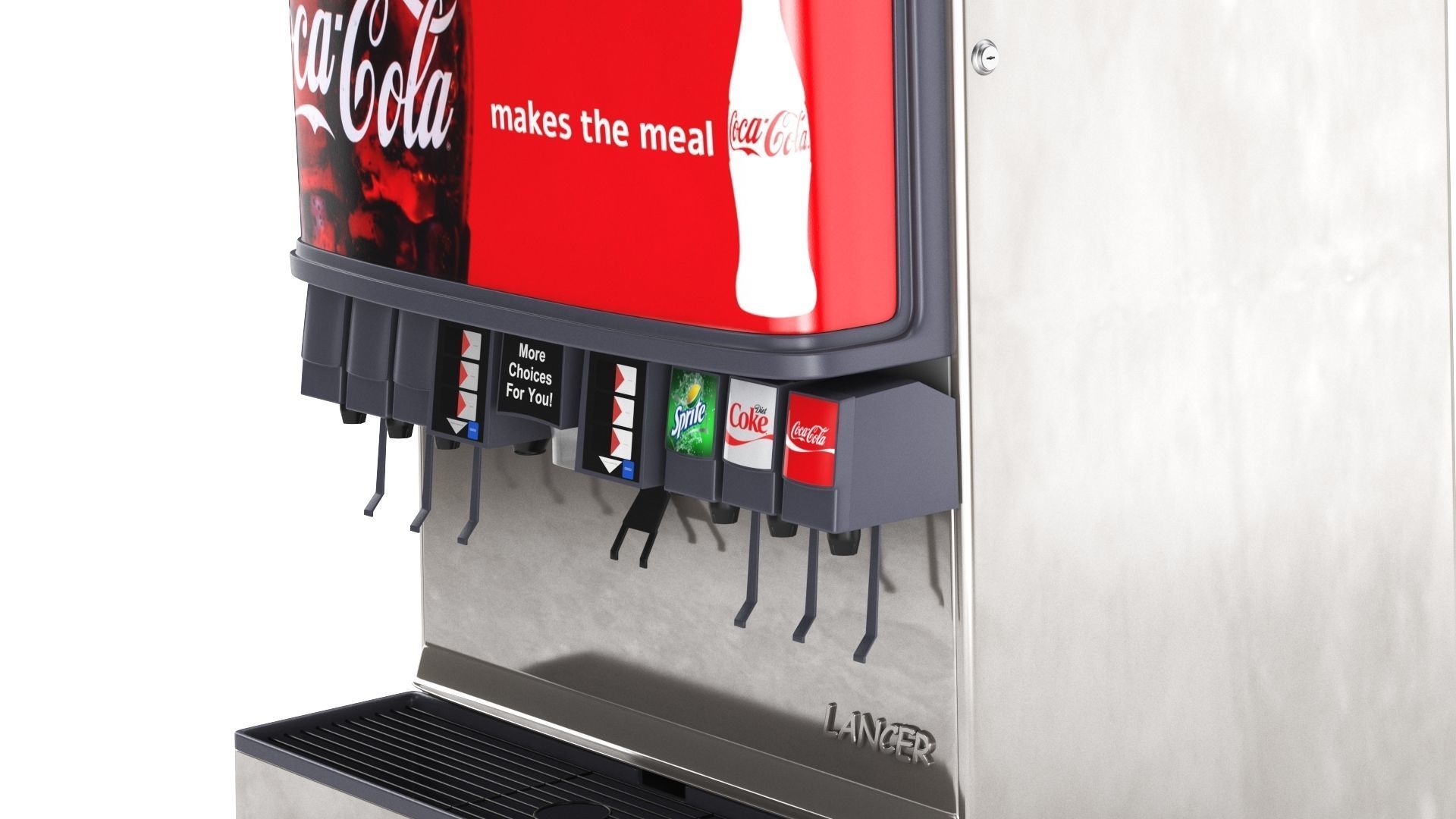 12 Flavor Ice and Beverage Soda Fountain 3D model_12