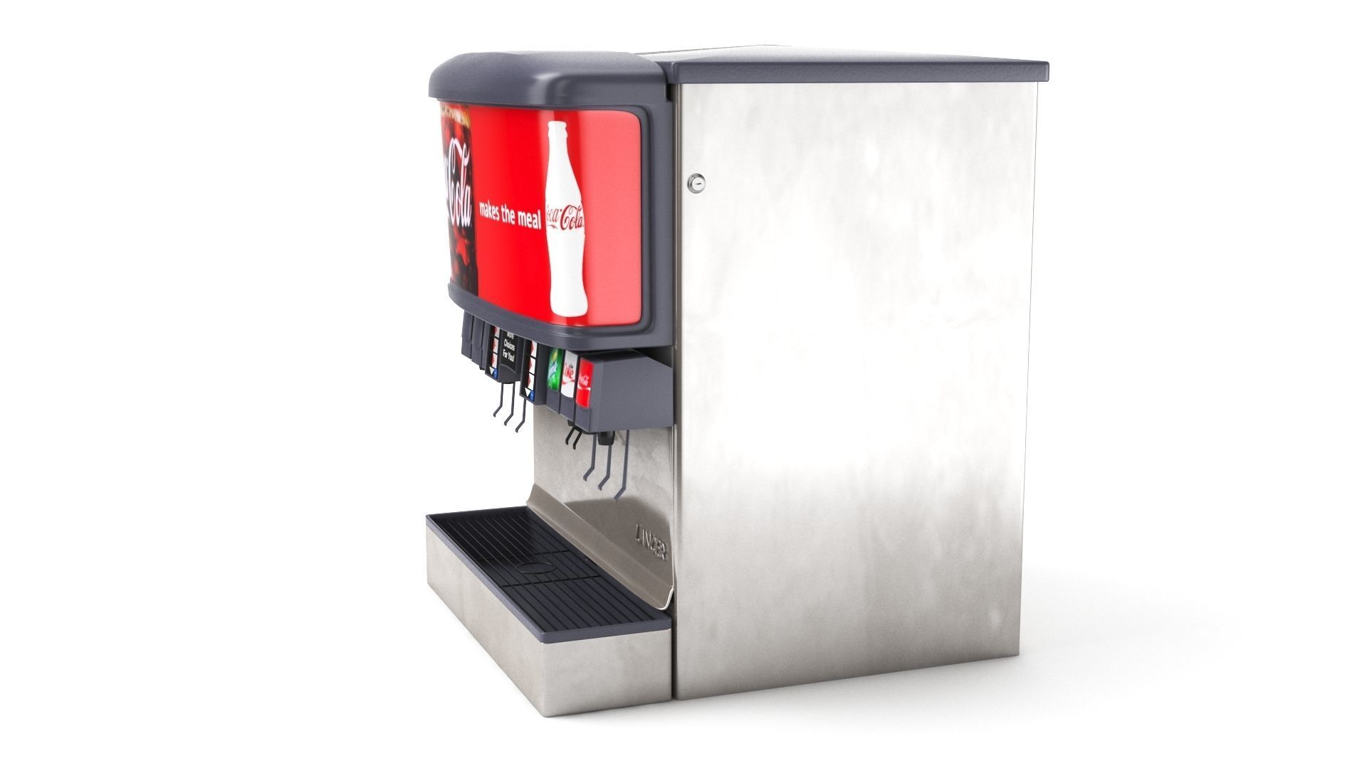 12 Flavor Ice and Beverage Soda Fountain 3D model_28