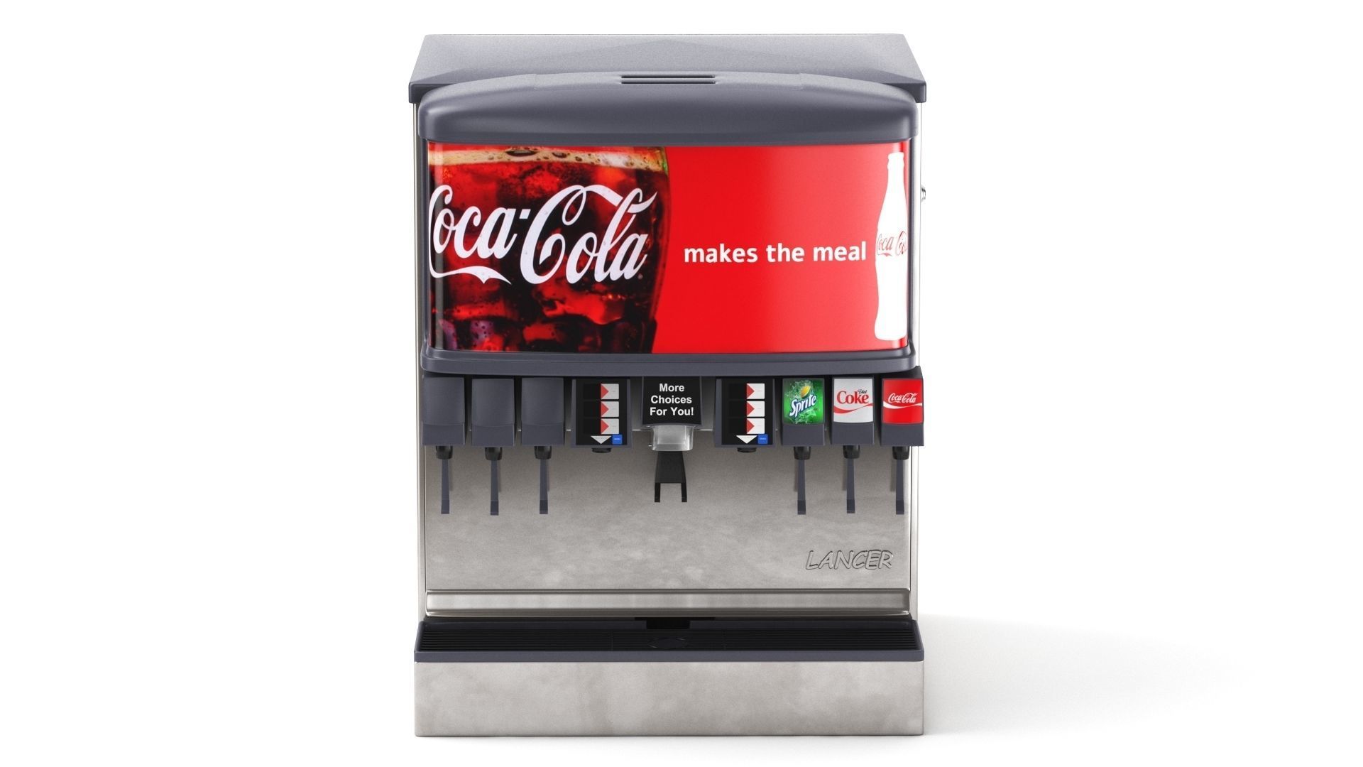 12 Flavor Ice and Beverage Soda Fountain 3D model_8