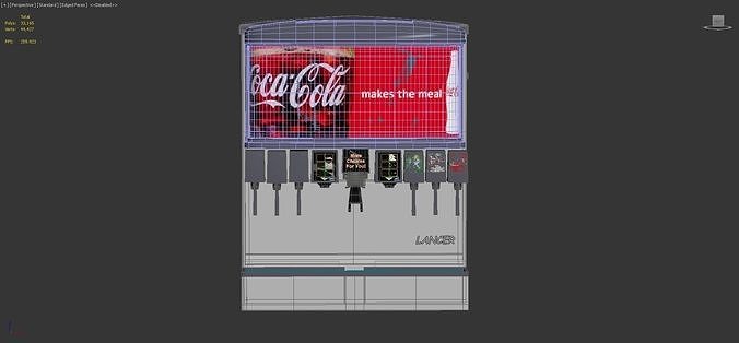 12 Flavor Ice and Beverage Soda Fountain 3D model 4