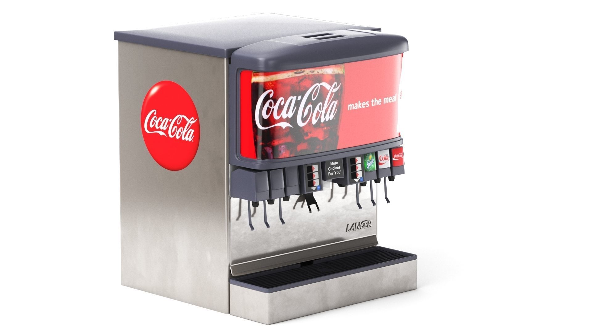 12 Flavor Ice and Beverage Soda Fountain 3D model_7