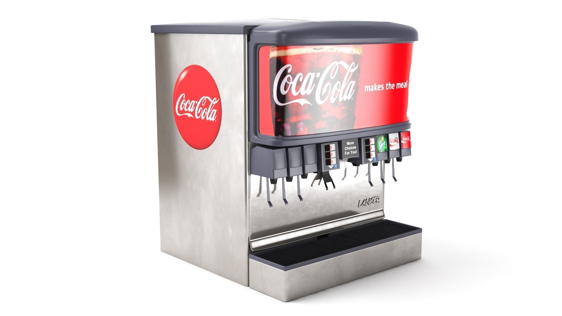 12 Flavor Ice and Beverage Soda Fountain 3D model_16